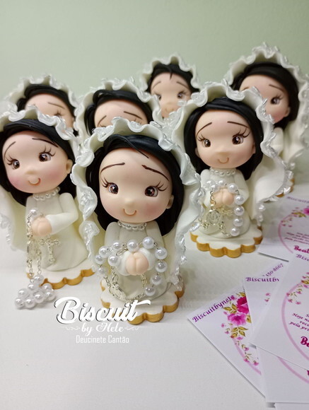 Lembrancinha Primeira Eucaristia Menina em Biscuit 1