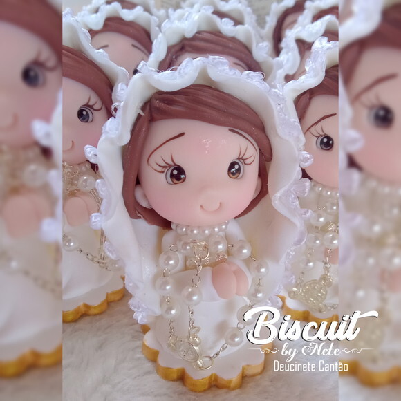 Lembrancinha Primeira Eucaristia Menina em Biscuit 1