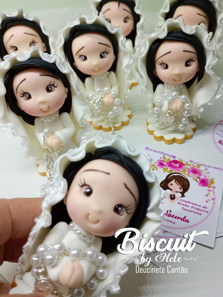 Lembrancinha Primeira Eucaristia Menina em Biscuit 1
