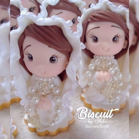 Lembrancinha Primeira Eucaristia Menina em Biscuit 1