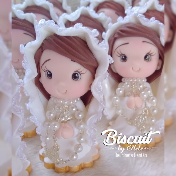 Lembrancinha Primeira Eucaristia Menina em Biscuit 1