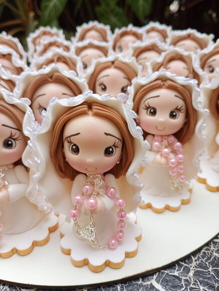 Lembrancinha Primeira Eucaristia Menina em Biscuit 2