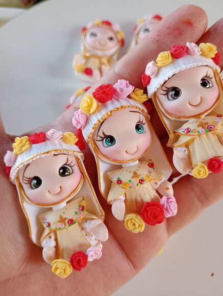 Mini Nossa Senhora de La Salete em Biscuit