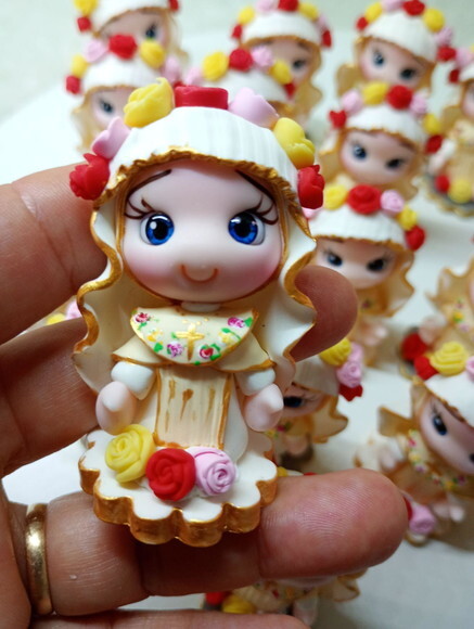 Mini Nossa Senhora de Lá Salete em Biscuit (preço Unitário)