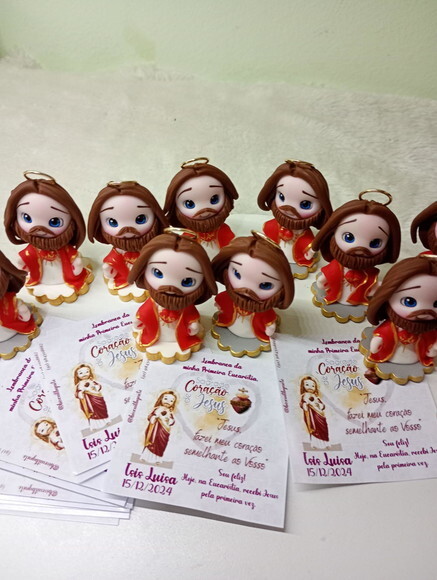 Mini Sagrado Coração de Jesus em Biscuit (preço Unitário)
