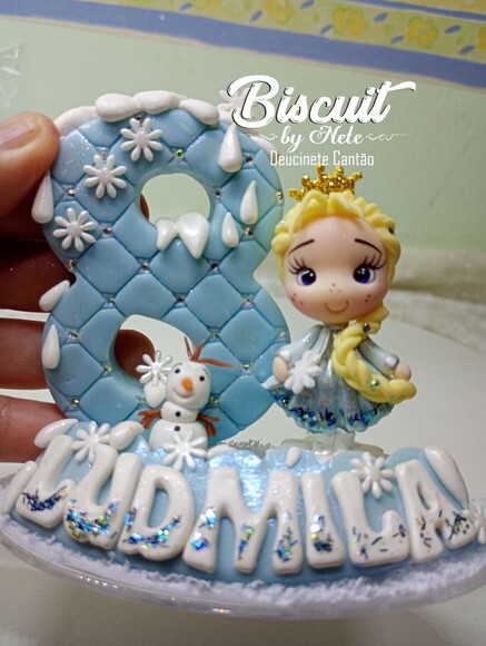 Mini Topo Frozen em Biscuit