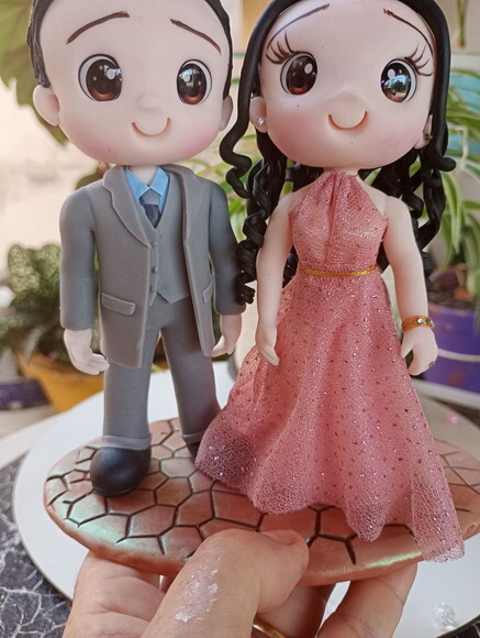 Noivinhos Personalizados em Biscuit Casamento Civil