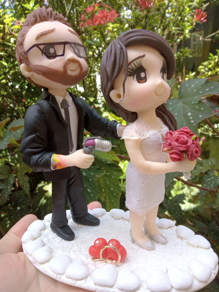 Noivinhos Personalizados Em Biscuit Casamento Civil