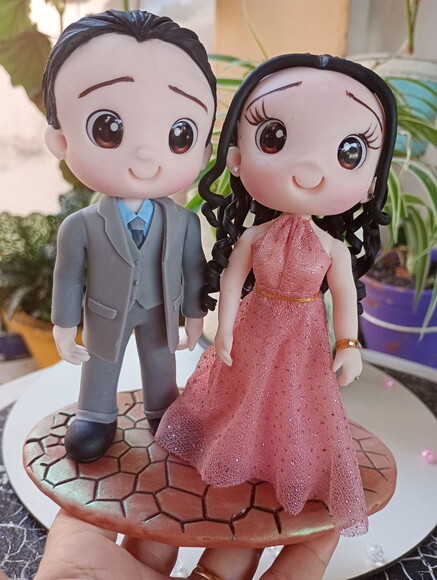 Noivinhos Personalizados em Biscuit Casamento Civil