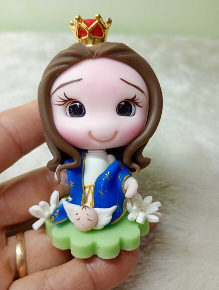 Nossa Senhora de Aparecida em Biscuit para Oratório