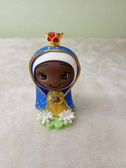 Nossa Senhora de Aparecida em Biscuit para Oratório
