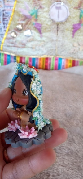 Nossa Senhora de Aparecida em Biscuit para Oratório