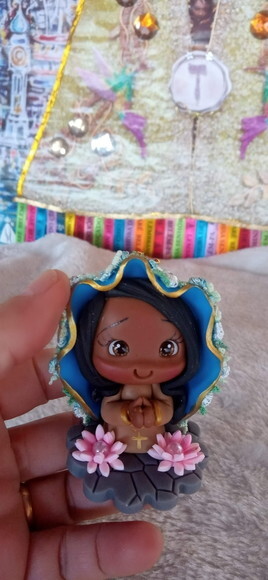 Nossa Senhora de Aparecida em Biscuit para Oratório