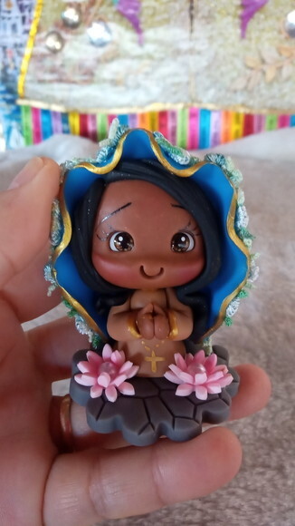 Nossa Senhora de Aparecida em Biscuit para Oratório