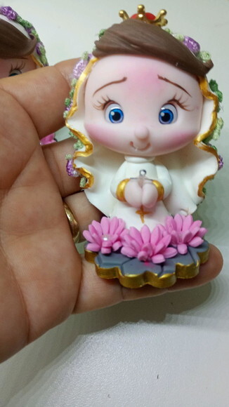 Nossa Senhora de Fátima em Biscuit para Oratório