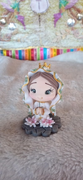 Nossa Senhora de Fátima em Biscuit para Oratório