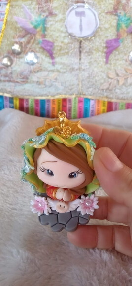 Nossa Senhora de Guadalupe em Biscuit para Oratório