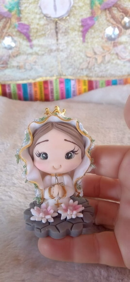 Nossa Senhora de Fátima em Biscuit para Oratório