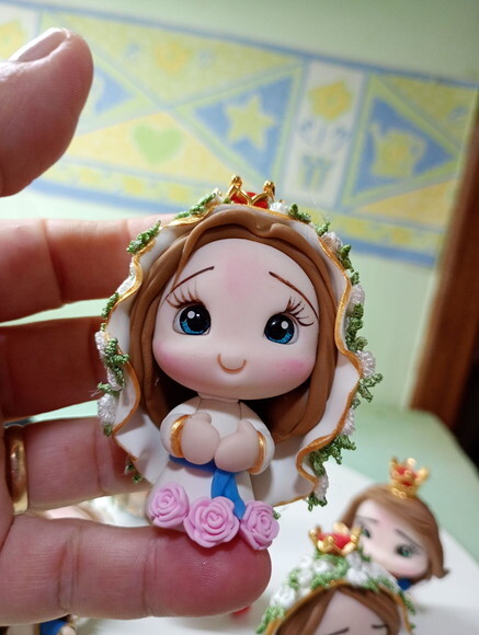 Nossa Senhora de Lourdes em Biscuit para Oratório