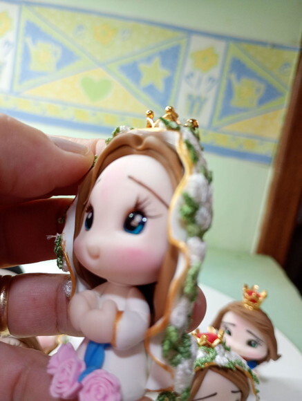 Nossa Senhora de Lourdes em Biscuit para Oratório