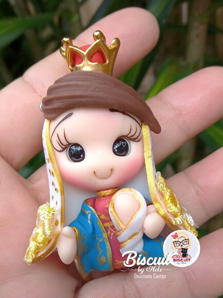 Pingentes Nossa Senhora do Amparo em Biscuit