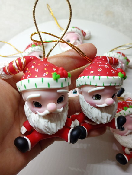 Pingentes Papai Noel em Biscuit