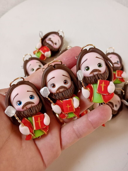 Pingentes São Judas Tadeu em Biscuit.