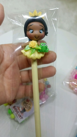 Ponteira de Lápis Princesa Jasmine em Biscuit