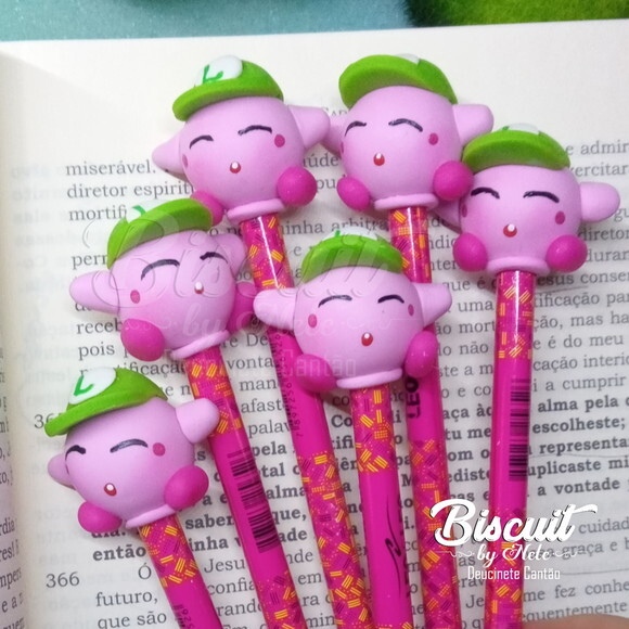 Ponteira de Lápis Turma do Mário Bros em Biscuit.