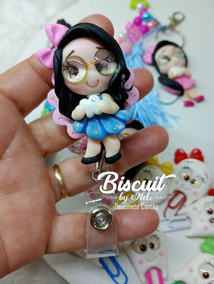 Porta Crachá Odonto em Biscuit