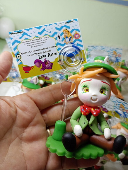 Porta Recado Chapeleiro Maluco da Alice em Biscuit
