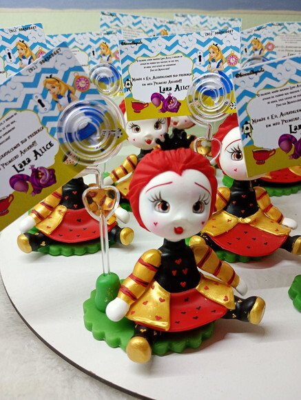 Porta Recado Rainha de Copas da Alice em Biscuit