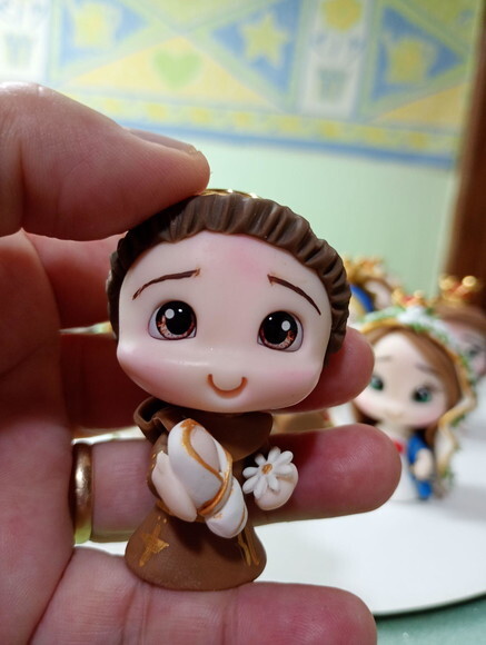 Santo Antônio em Biscuit para Oratório