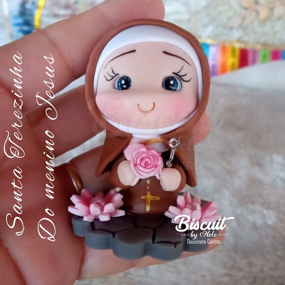 Santa Terezinha em Biscuit para Oratório