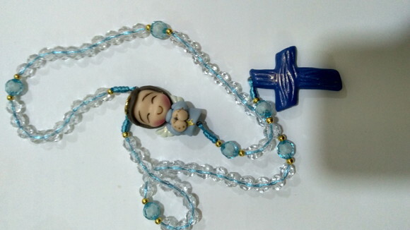 Terço Anjinho em Biscuit Mod. 2