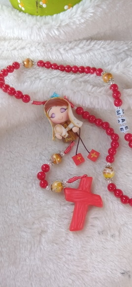 Terço de Nossa Senhora do Carmo em Biscuit