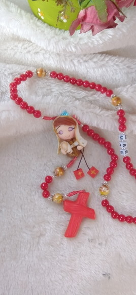 Terço de Nossa Senhora do Carmo em Biscuit