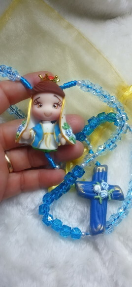 Terço Nossa Senhora das Graças em Biscuit
