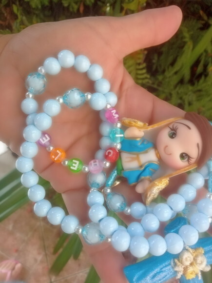 Terço Nossa Senhora das Graças em Biscuit com Nome