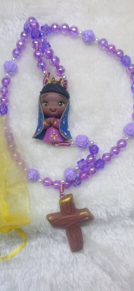 Terço Nossa Senhora de Aparecida em Biscuit