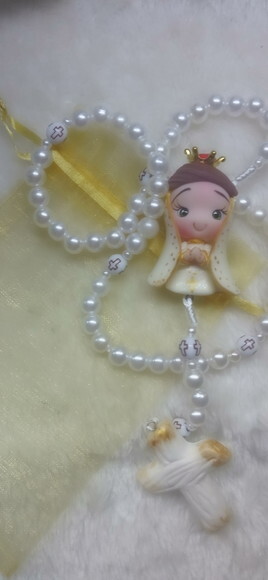 Terço Nossa Senhora de Fátima em Biscuit