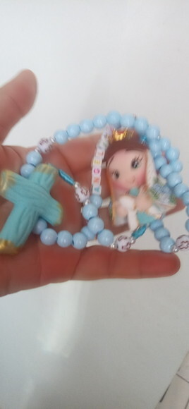 Terço Nossa Senhora de Nazaré Azul com Nome