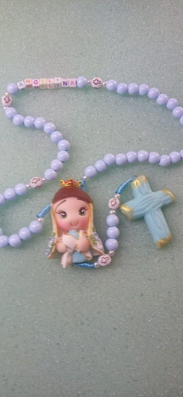 Terço Nossa Senhora de Nazaré Azul com Nome
