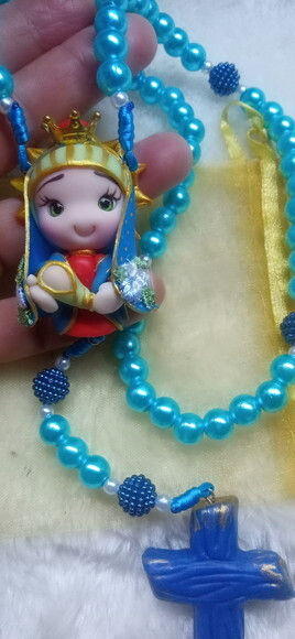 Terço Nossa Senhora do Perpétuo Socorro em Biscuit
