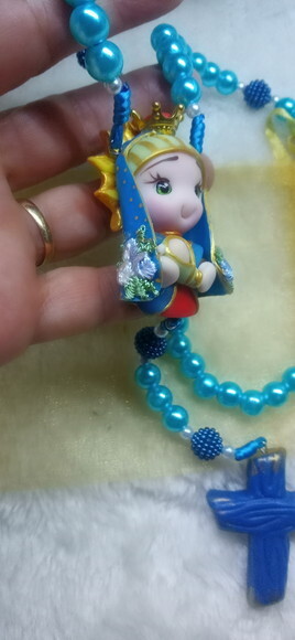 Terço Nossa Senhora do Perpétuo Socorro em Biscuit