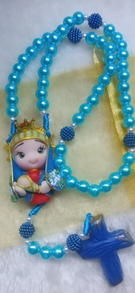 Terço Nossa Senhora do Perpétuo Socorro em Biscuit