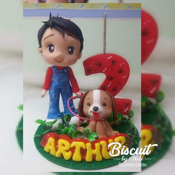 Topo de Bento e Totó em Biscuit