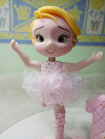 Topo de Bolo Bailarina em Biscuit