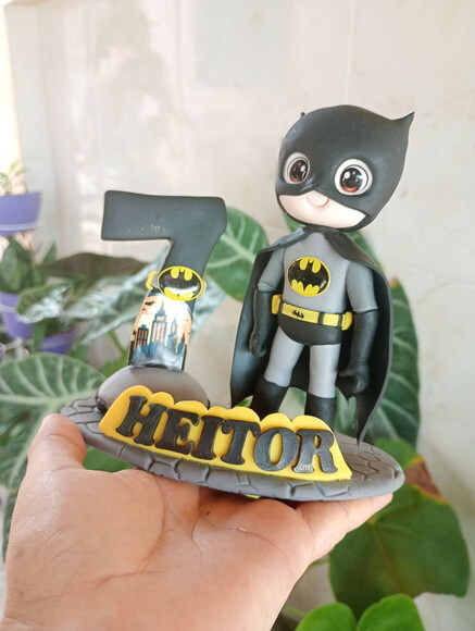 Topo de Bolo Batman em Biscuit