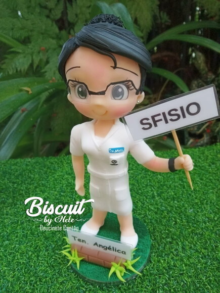 Topo de Bolo Fisioterapeuta em Biscuit